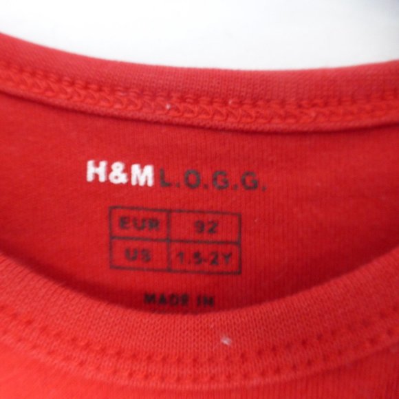 H&M, Toddler, 1.5 to 2 years, plain red tee, BNWOT - Picture 4 of 4
